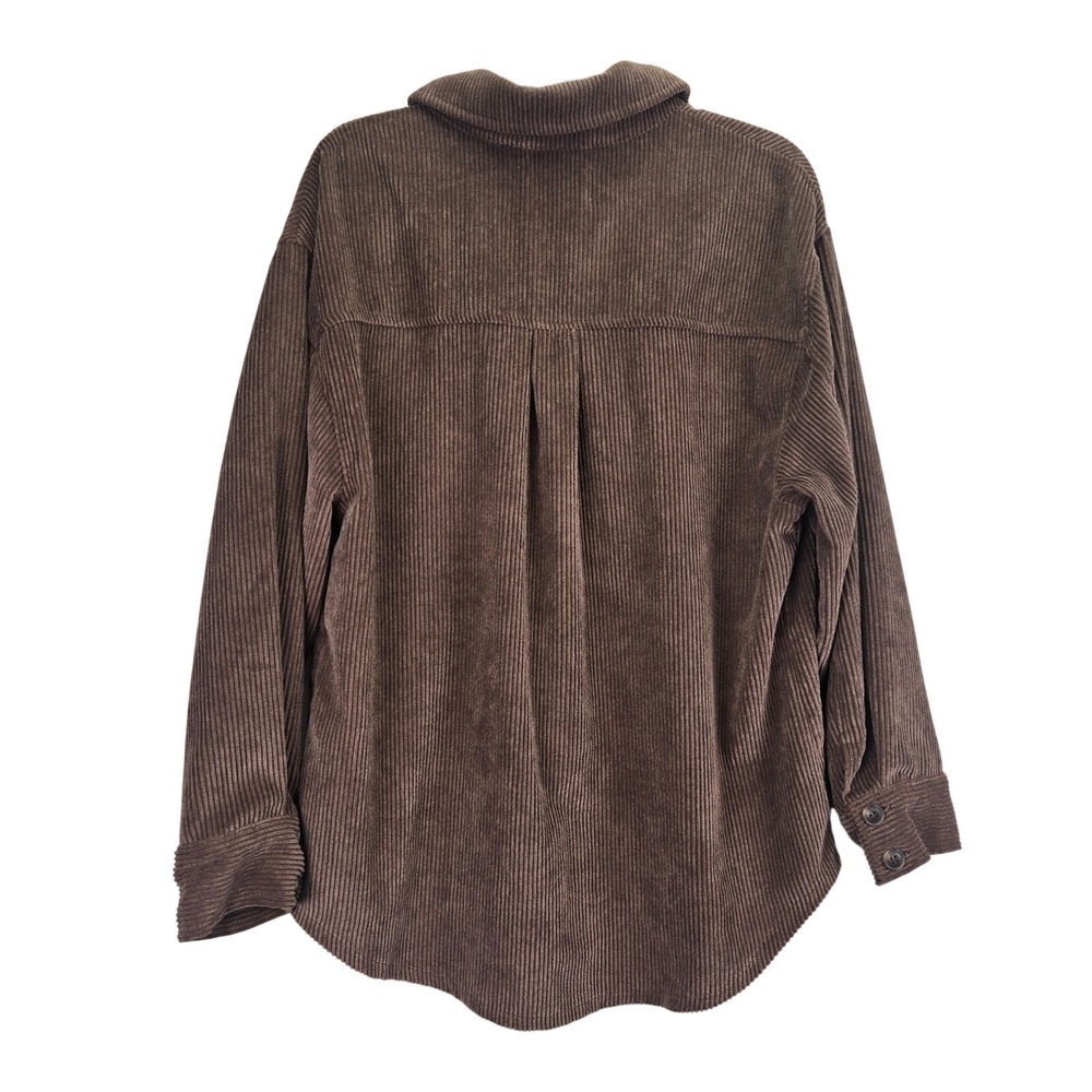 Ashley by 26 International Womens Corduroy Utility Brown Shirt Large Western‎ - Picture 6 of 6